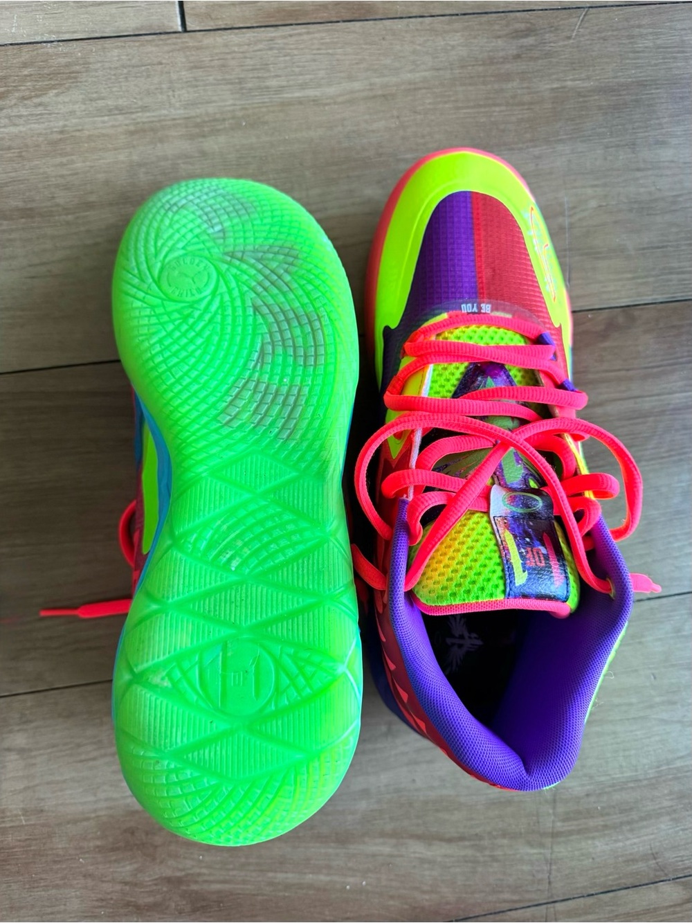🔥 Puma MB.04 LaMelo Ball “Multi” Basketball Sneakers 🟡🟠🟣🟢 - Picture 5 of 10